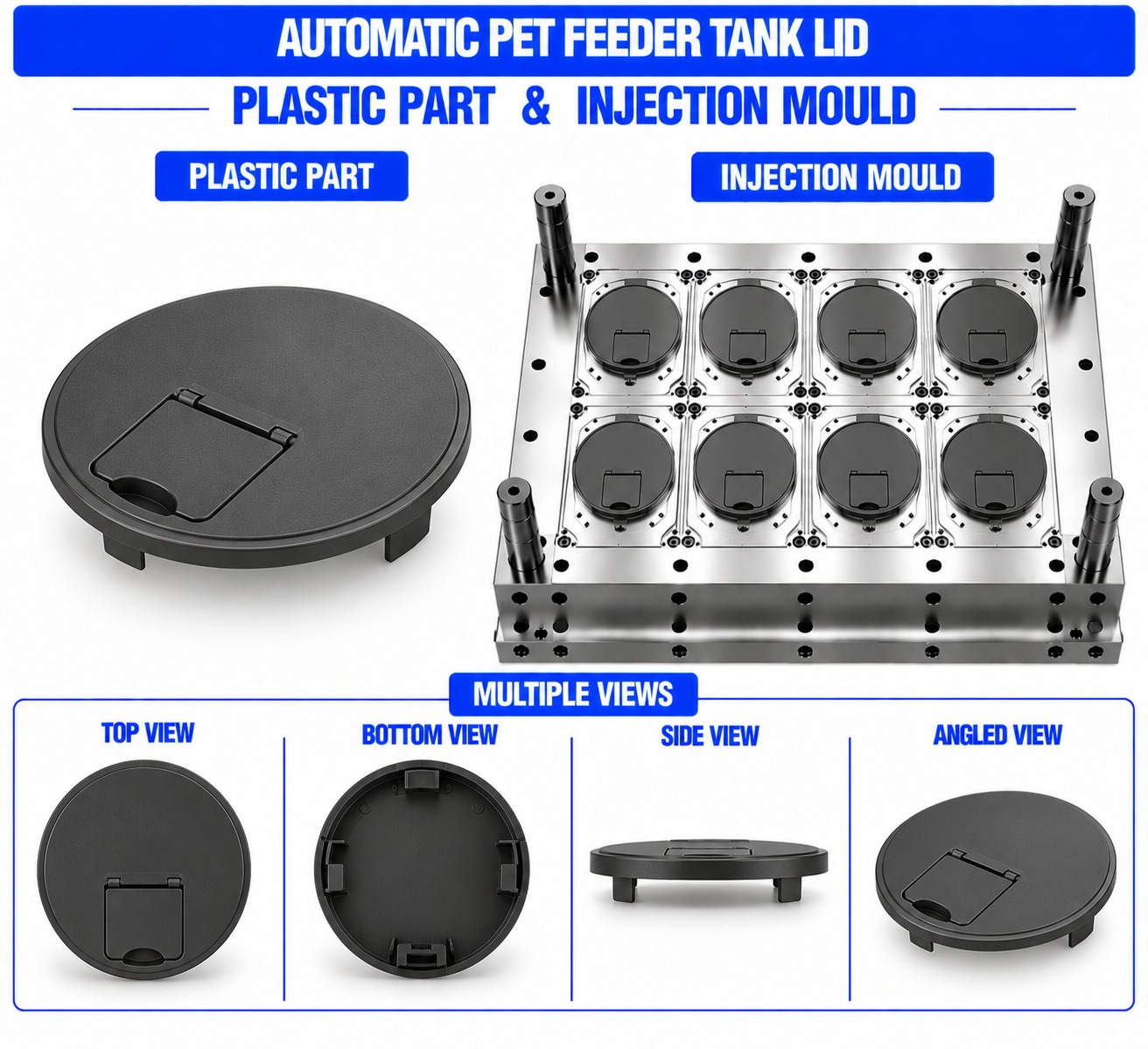 Automatic Pet Feeder Plastic Tank Lid Mould and Moulding Service